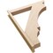 Ekena Millwork 5 1/2-in W x 34-in D x 46-in H Balboa Slat Rough Cedar Woodgrain TimberThane Outlooker, Primed Tan OUTUR055X34X46BOA24RCPR - alternate 3